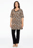 Tunic lace V-neck LEOPARD - light brown - #2