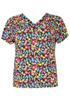 Shirt double V-neck BUTTERFLY - black - #4