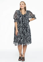 Dress puff sleeve ZEBRA - black  - #2