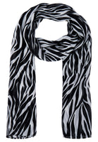 Scarf double fabric ZEBRA - black  - #3