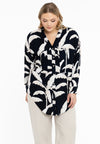 Blouse oversized palm tree - blauw