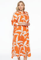 Blouse long PALM TREE - orange  - #1