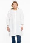 Blouse lace LINEN - white 