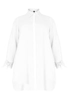 Blouse lace LINEN - white - #4