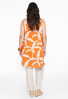 Dress A-line PALM TREE - orange - #3