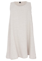 Dress A-line LINEN - light brown - #4