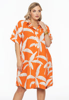 Dress collar PALM TREE - orange - #1