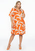 Dress collar PALM TREE - orange - #2