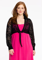 Shrug collar lace - black - #1