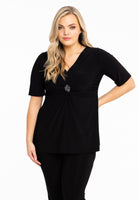 Tunic flare twisted DOLCE - black - #1