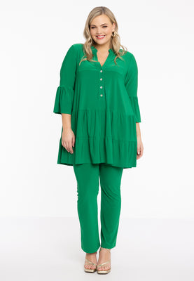 Tunic frilled long DOLCE - green  - #2