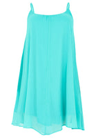 Dress spaghetti VOILE - turquoise - #1