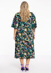 Dress v-neck laced strip FOLK - black - #3