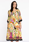 Dress laced V-neck HAVANA - orange