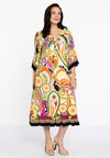 Dress laced V-neck HAVANA - orange