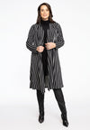 Vest lang geplooid STRIPES - black - #2