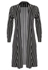 Vest lang geplooid STRIPES - black - #4