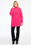 Pullover high neck teddy - roze