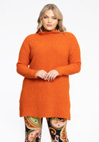 Pullover met col Teddy - orange  - #1