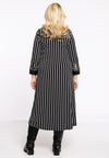 Blouse Dress Croco Collar STRIPES - black - #3