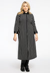 Blouse Dress Croco Collar STRIPES - black - #2