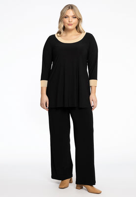 Tunic Flare Contrast Lines DOLCE - black  - #2