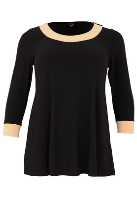 Tunic Flare Contrast Lines DOLCE - black  - #4