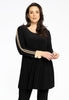 Tunic Wide Bottom Contrast Lines DOLCE - black 