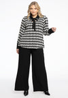 Tunic Collar Bow PIED DE POULE - black