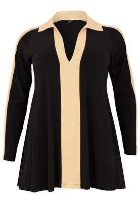 Tunic Contrast Lines Dolce - black  - #4