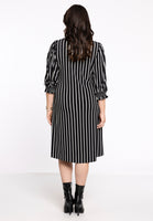 Dress Puff Sleeve STRIPES - black  - #3