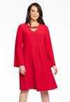 Jurk a-lijn met ketting dolce - Rood