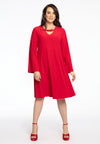 Jurk a-lijn met ketting dolce - Rood