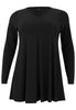 Tunic V-neck pleat DOLCE - black  - #4