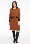 Dress front pockets KARINA - orange