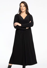 Dress long gather DOLCE - black - #1