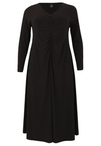 Dress long gather DOLCE - black - #4