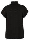 Cardigan cowl sleeveless CABLE - black - #2