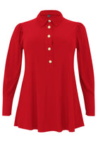 Blouse flare puff sleeve DOLCE - red - #4