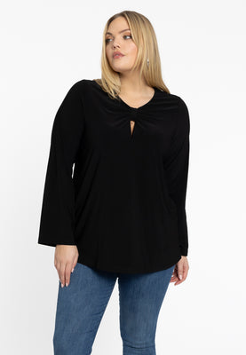 Tunic V-neck opening DOLCE - black  - #1