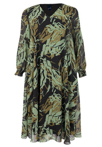 Dress swing smocksleeve AMAZONE - green - #4