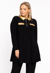 Tunic wide bottom zipper DOLCE - black