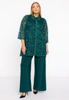 Blouse collar lace - dark green