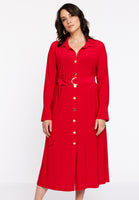 Dress Buttoned Long DOLCE - red - #1