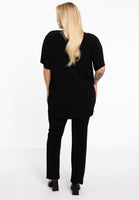 Tunic straight PLISSE - black - #3