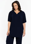 Tunic straight PLISSE - blue