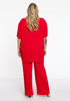 Tunic straight PLISSE - red - #3