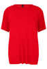 Tunic straight PLISSE - red - #4