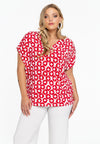 Shirt V-neck PENELOPE - red