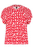 Shirt V-neck PENELOPE - red  - #4